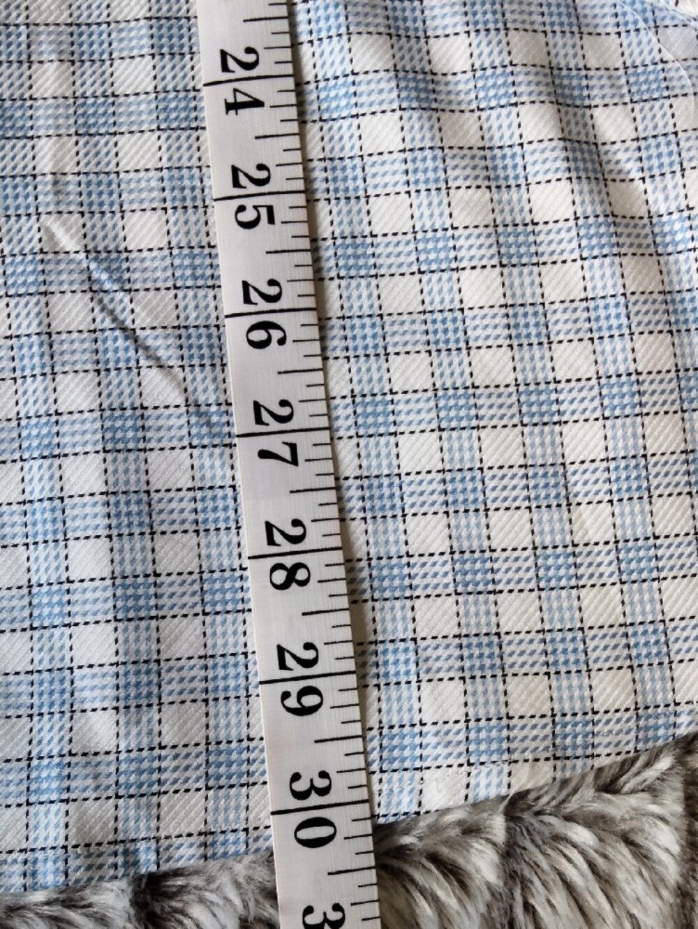 Johnston & Murphy Blue and White Checked Dress Shirt - Picture 7 of 13